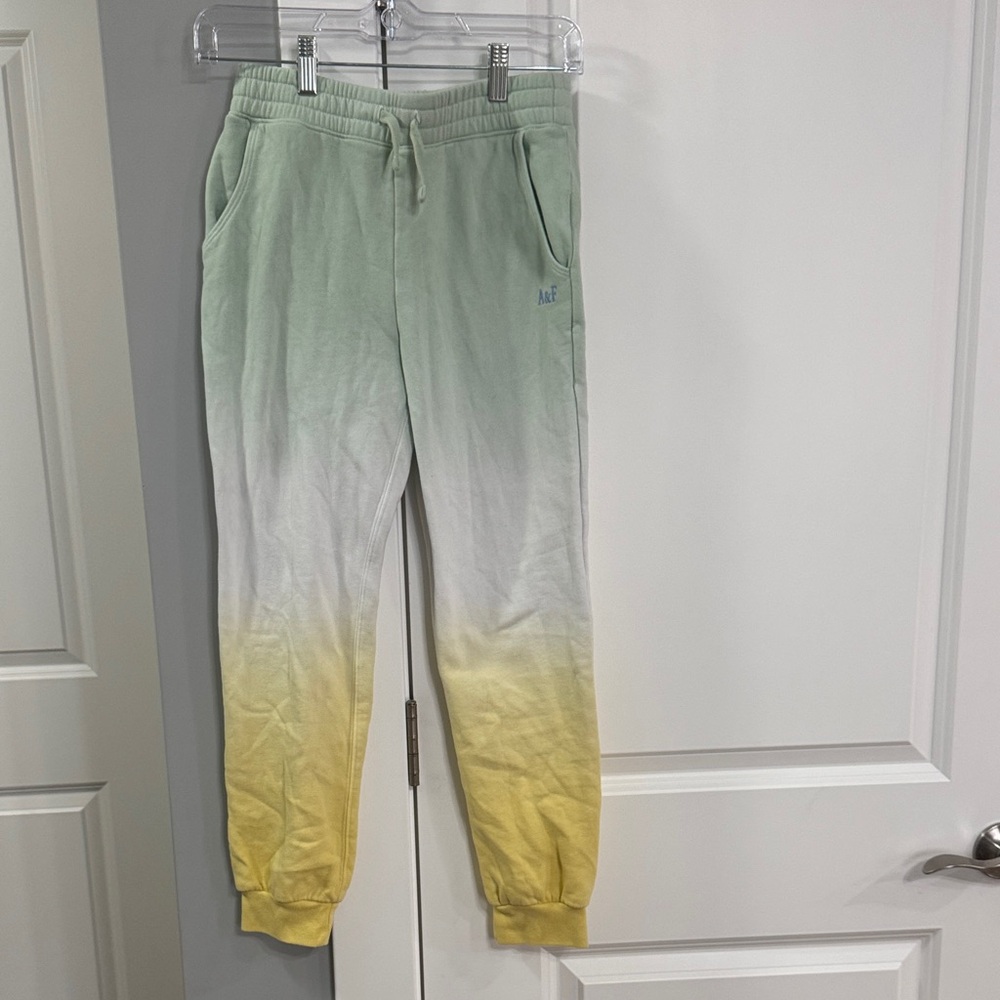 Kids Gradient Joggers - Green and Yellow